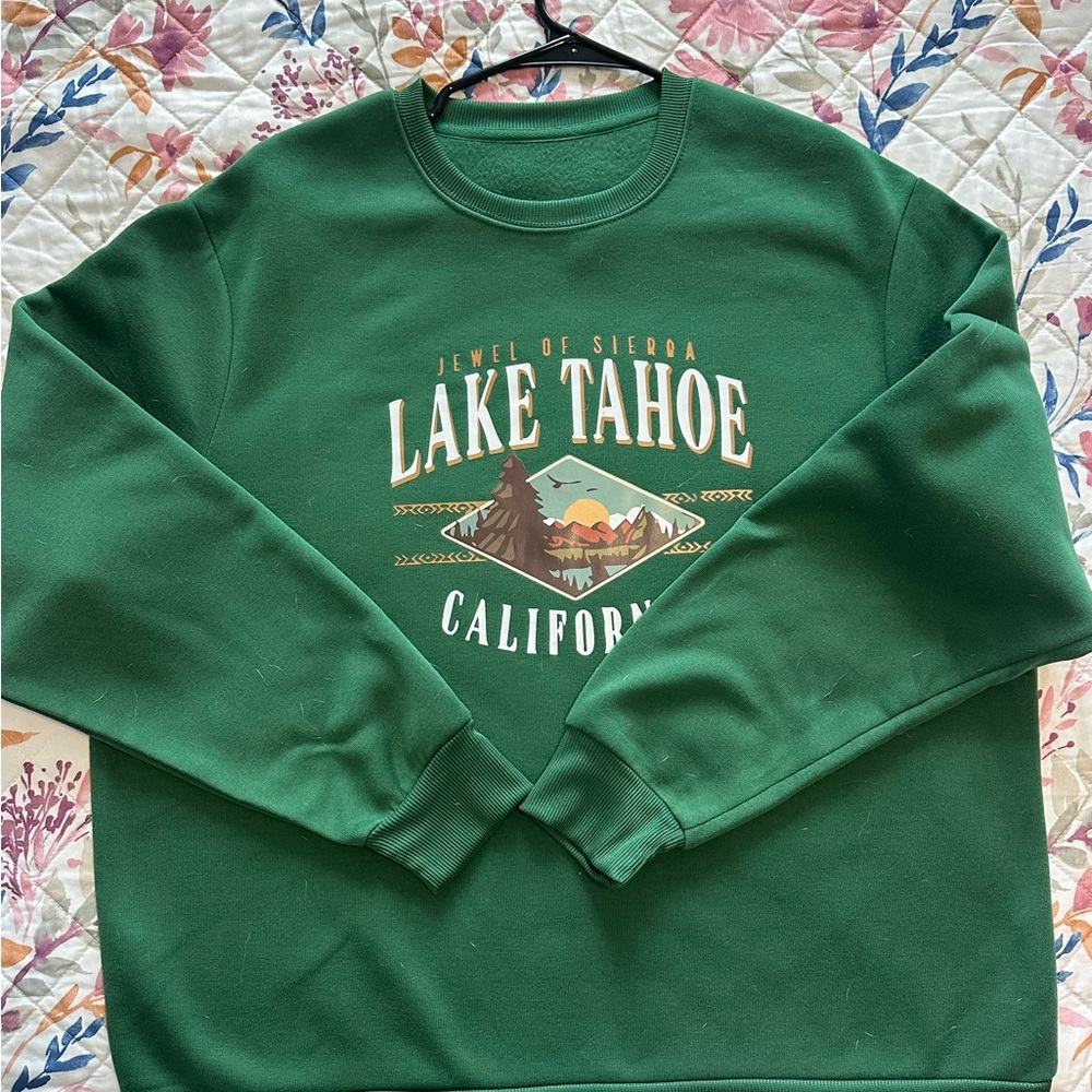 Lake Tahoe Green Sweater